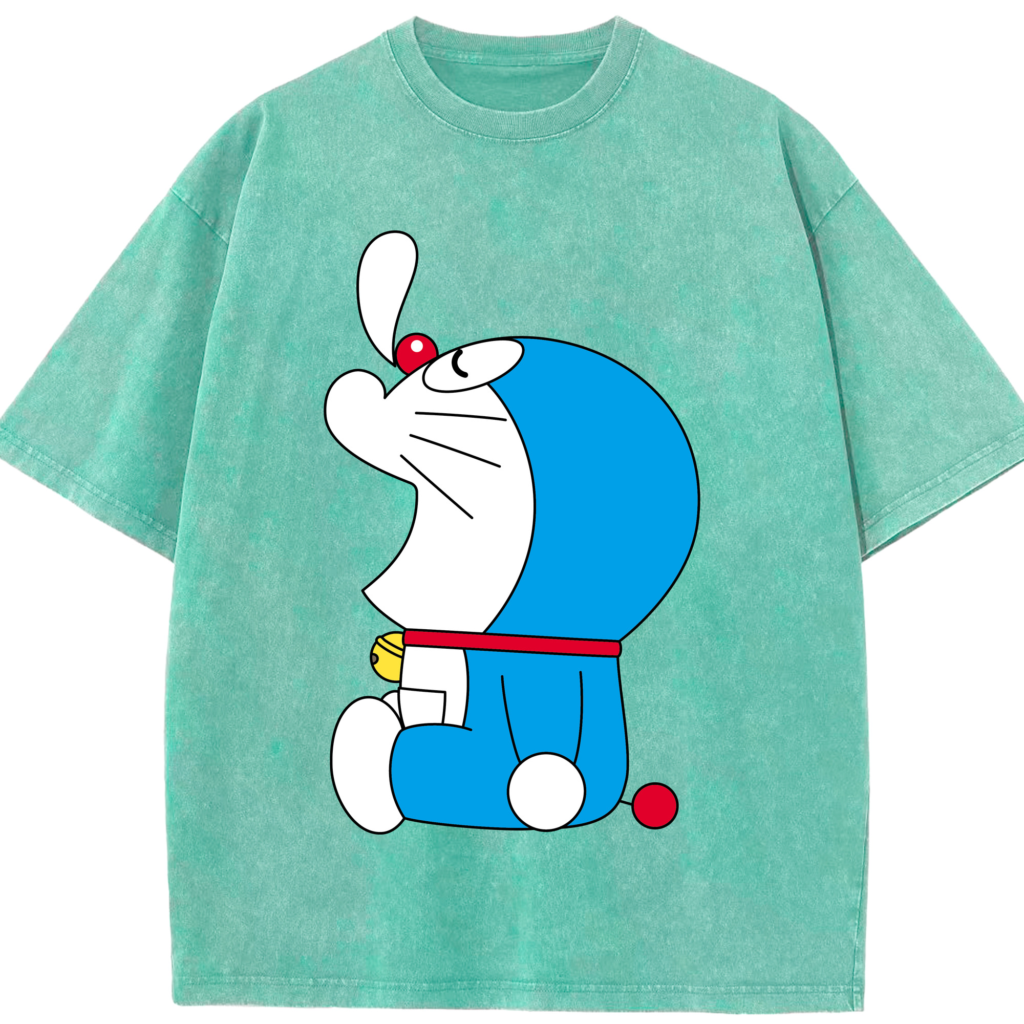 （画像用） ドラえもん Doraemon 綿100% ヴィンテージ風 半袖Tシャツ（フロントプリント）